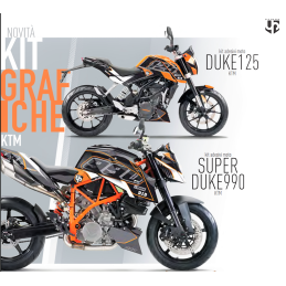 Adhesives Graphics Kit KTM DUKE 125 2011 2013-501008-UP DESIGN