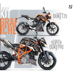 Kit grafiche adesivi KTM DUKE 125 11 13-501008-UP DESIGN