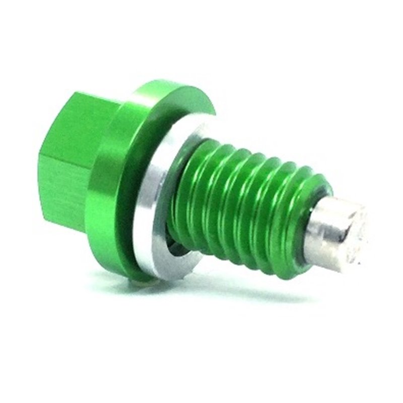 Magnetic oil drain plug Kawasaki KX 250 (96-08) verde Magnetic oil drain plug Kawasaki KX 250 (96-08) verde