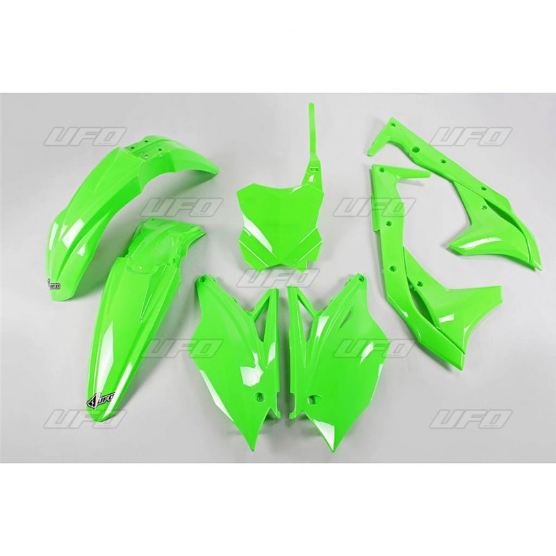 UFO Kawasaki KXF 250 2017-2019 Side Panels Green