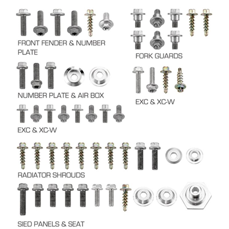 RiMoToShop|Plastic screw kit KTM 125 EXC 12-16-NRTeam