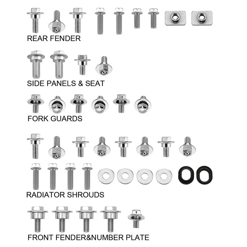 Kit de vis en plastique Kawasaki KX 250 F (17-19)--DS89.5302-NRTeam