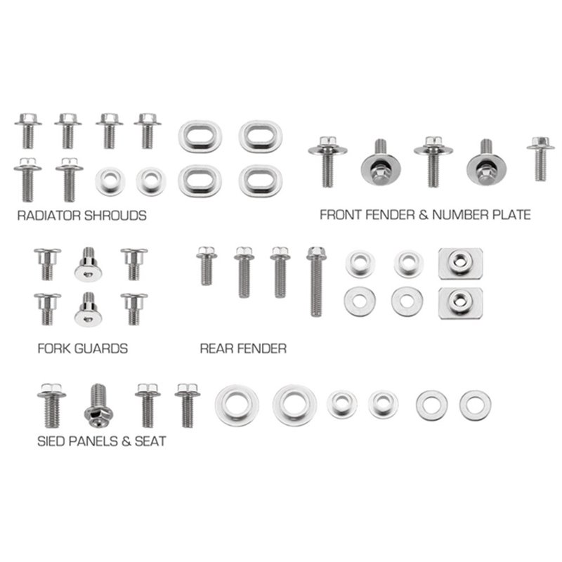 RiMoToShop|Plastic screw kit Yamaha YZ 125 02-19-NRTeam