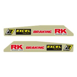 RiMoToShop|Swingarm stickers Honda CR 125 00-07-Blackbird Racing