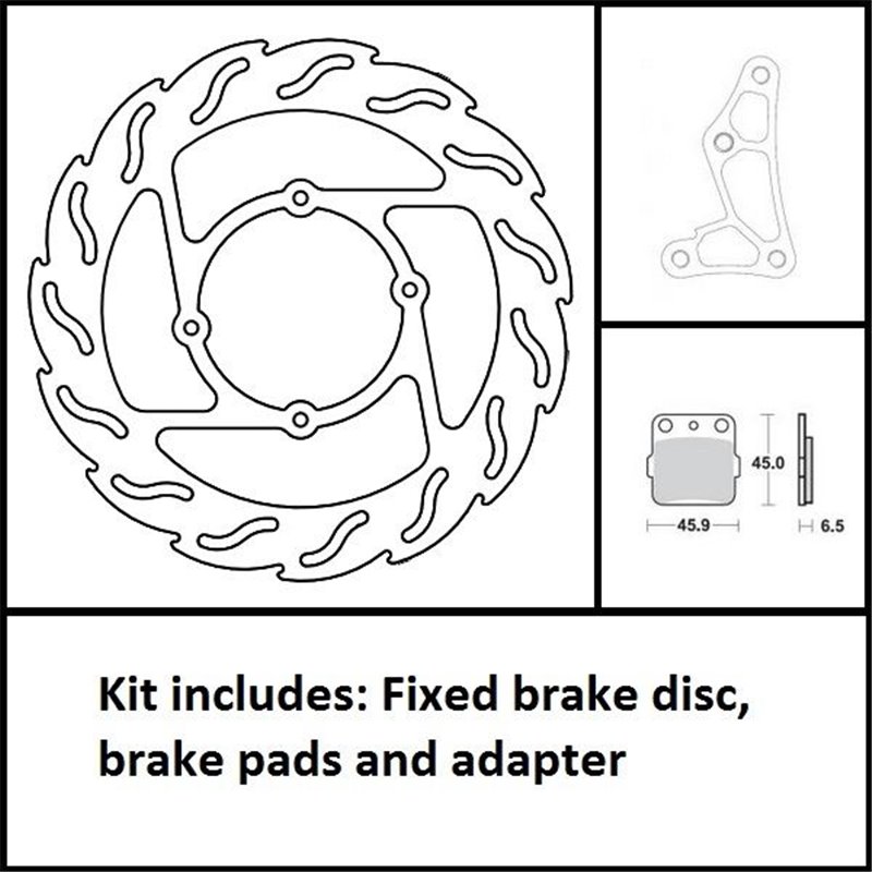 Kit disco freno flottante da 260mm per HONDA CRF150R 07-18-1704-0339-Moto Master Kit disco freno flottante da 260mm per HONDA CRF150R 07-18-1704-0339-Moto Master