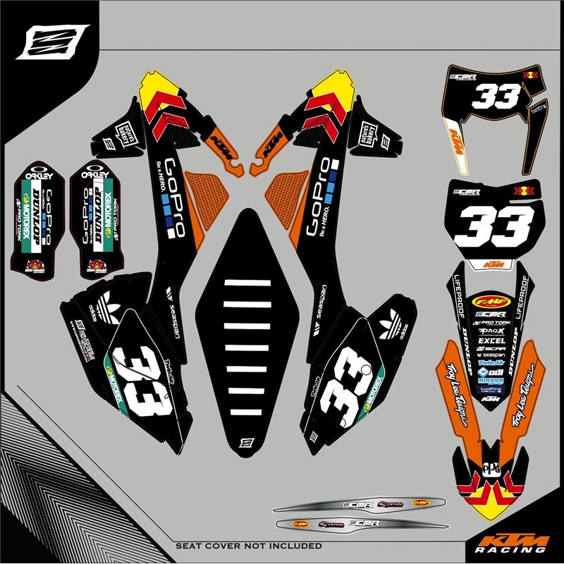 NitroMX Graphic Kit for KTM EXC EXC-F 125 250 300 350 450 2012 2013 Enduro Decal 