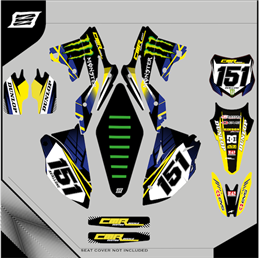 Custom graphics KAWASAKI  KLX 110 Motard - enduro