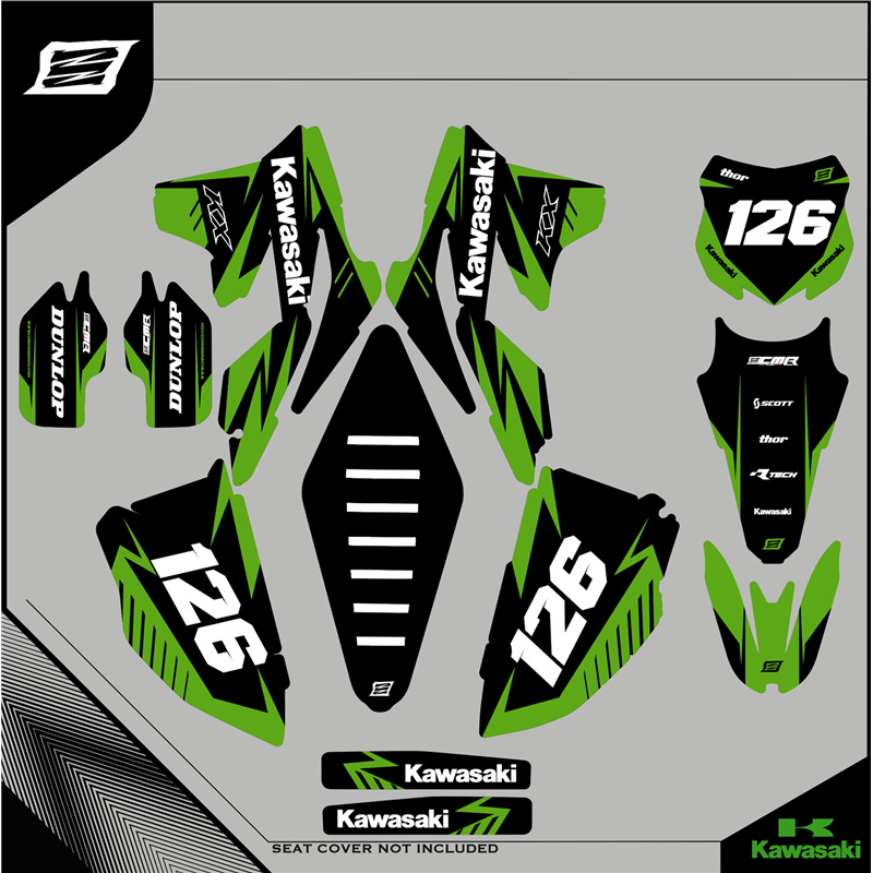 Custom graphics KAWASAKI  KLX 300 Motard - enduro