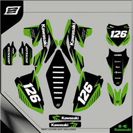 Graphiques personnalisés KAWASAKI KX 100 CROSS--GRFK-326-Rimotoshop