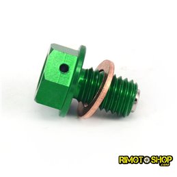 Bouchon vidange magnétique Kawasaki KX 85 2001-2018 verde-RMT-KAW01-RiMotoShop