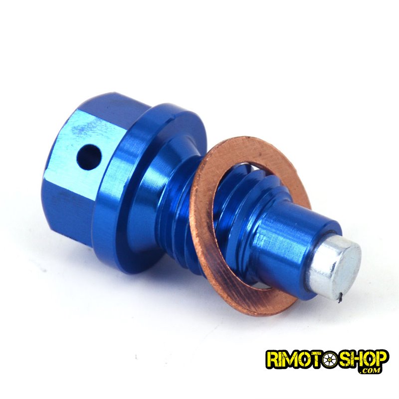 Tappo scarico olio magnetico Yamaha WR 250 F 2006-2018 blu-RMT-YAM01-RiMotoShop