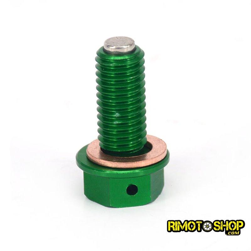 Magnetic oil drain plug Kawasaki KX 450 F 2006-2015 verde-RMT-KAW02-RiMotoShop Magnetic oil drain plug Kawasaki KX 450 F 2006-2015 verde-RMT-KAW02-RiMotoShop