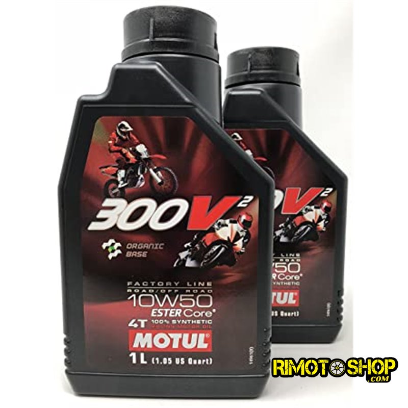 Olio motore Motul 300V2 Off road racing - 1 lt