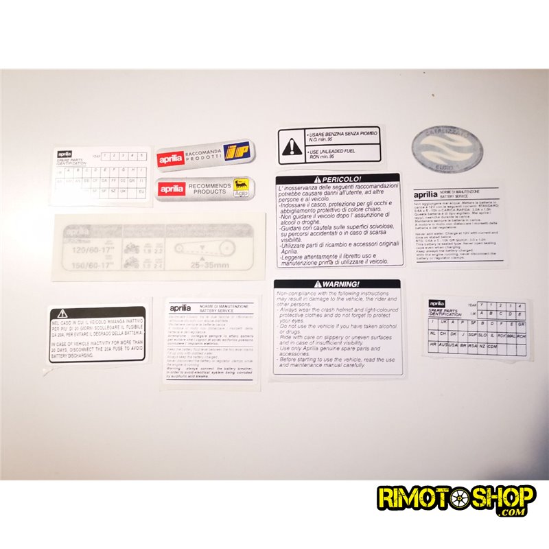 juego pegatinas APRILIA RS 250 1998-2003 informacion tecnica-AP8177624-RiMotoShop