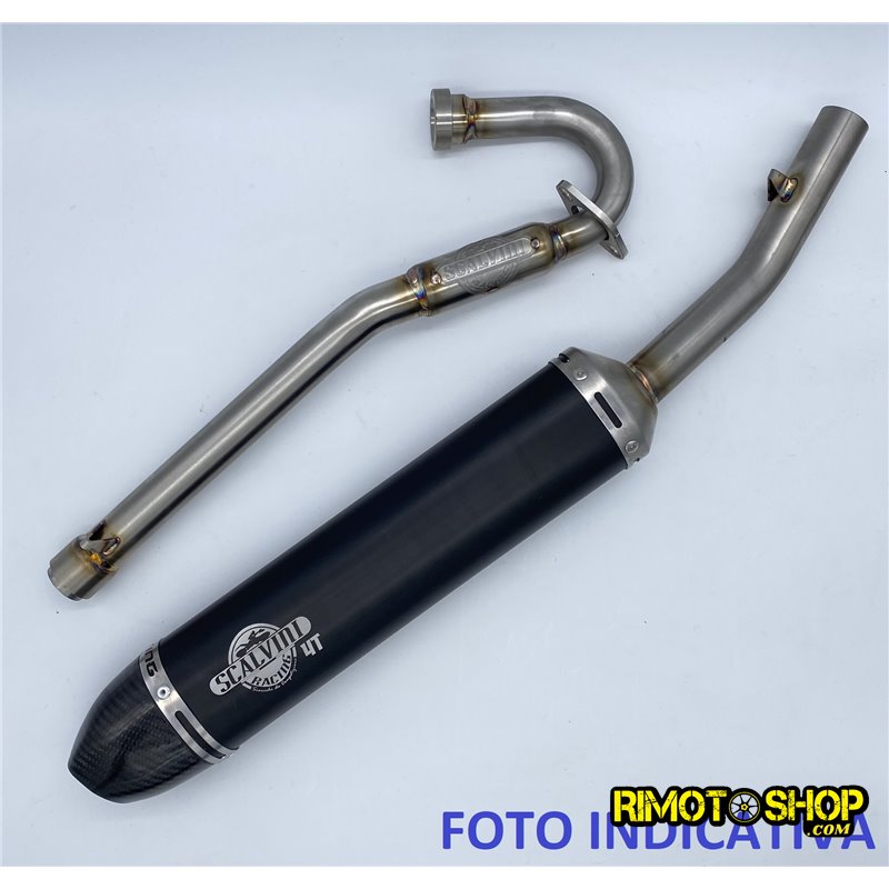 BETA RR125 LC 4T carburatore Espansione SCARICO con Silenziatore Scalvini fondello in