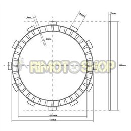 Kawasaki 650 KLE Versys ABS 15 kit Discos de embrague Fiber OEM-7450002-RiMotoShop