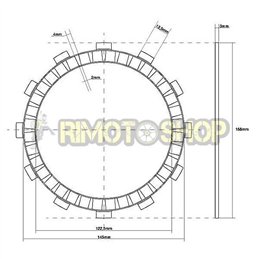 KAWASAKI 650 KLR USA 08/09 clutch discs set Garnish OEM-7450003-RiMotoShop