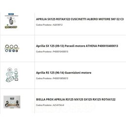 KIT REVISIONE MOTORE biela PROX HONDA HM 125 rotax 122-122.RMT02-RiMotoShop