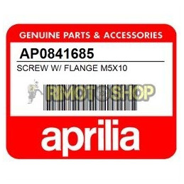 SCREW TEFL M5x10 APRILIA RS 125 96-10-AP0841685-RiMotoShop