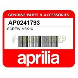 SCREW M8x16 APRILIA RS 125 96-10-AP0241793-RiMotoShop
