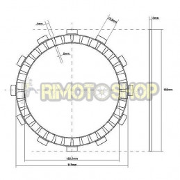 KAWASAKI 650 ER6 F 06/15 Kit Dischi frizione Guarniti