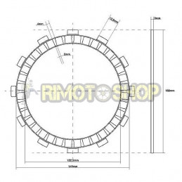 KAWASAKI 250 KX 92/02 Kit Dischi frizione Guarniti