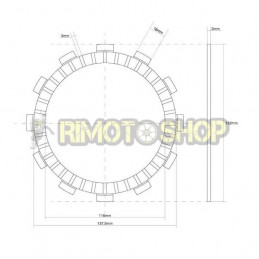 APRILIA RS 250 95/06 Kit Dischi frizione Guarniti-7450023-FCC