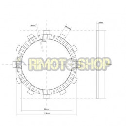 KAWASAKI 250 KLX SF 09/10 Kit Dischi frizione Guarniti