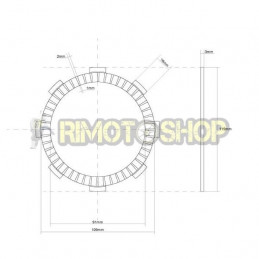 HONDA CR RA 80 80/83 Kit Dischi frizione Guarniti-7450011-FCC