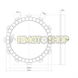 KAWASAKI 650 KLX R 93/96 Kit Dischi frizione Guarniti