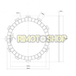 HONDA CR R SM 250 84/89 Kit Dischi frizione