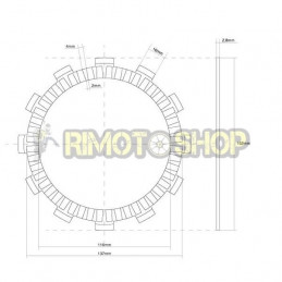 SUZUKI 250 RM 76/78 Kit Dischi frizione Guarniti