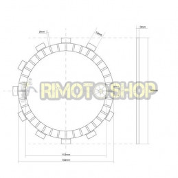 YAMAHA 250 YZ 79 Kit Dischi frizione Guarniti OEM-7450071-FCC