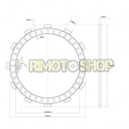 SUZUKI 250 RM 96/02 Kit Dischi frizione Guarniti