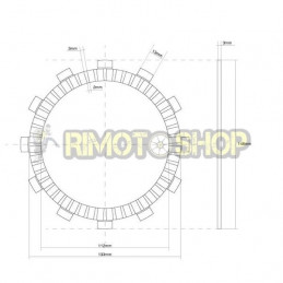 YAMAHA 600 YZF R6 99/05 Kit disques d'embrayage garnie