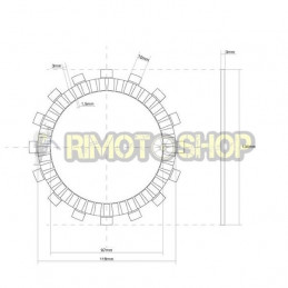 YAMAHA 600 FZR R (4JH) 94/95 Kit disques d'embrayage garnie