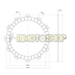 YAMAHA 250 YZ 93/16 Kit disques d'embrayage garnie