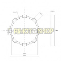 HONDA CRF F 150 03/05 Kit Dischi frizione Guarniti-7450119-FCC