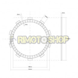 HONDA CRM R 125 90/99 Kit Dischi frizione Guarniti-7450145-FCC