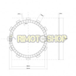 HONDA CRE F X 300 09/10 Kit Dischi frizione