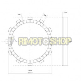 YAMAHA 660 XTZ Ténéré 91/97 Kit disques d'embrayage garnie