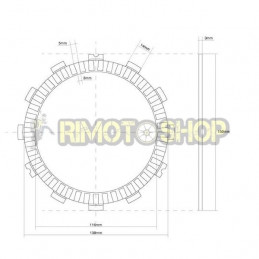 SUZUKI 650 DL V Strom ABS 07/15 Kit Dischi frizione Guarniti