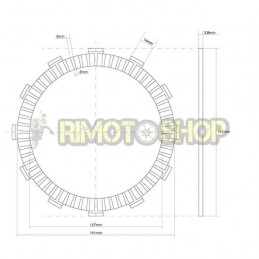 SUZUKI 1340 GSX B King 08/12 Kit Dischi frizione Guarniti