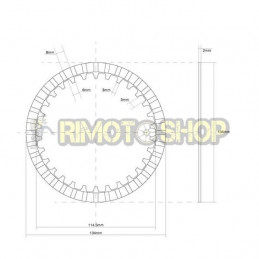 YAMAHA 500 XP T-Max 04/07 Kit disques d'embrayage garnie