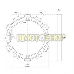 YAMAHA 500 XP T-Max 04/07 Kit disques d'embrayage garnie