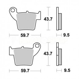 Pastiglie freno AP Honda CRF 450 R 02-18 posteriori