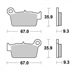 Pastiglie freno AP Yamaha YZ 125 03-18 posteriori