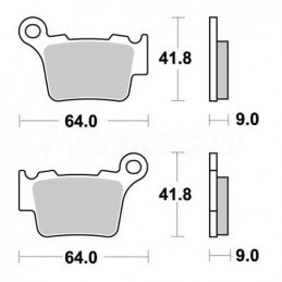 Pastiglie freno AP Husqvarna 125 TC 14-18 posteriori