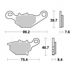 Pastiglie freno AP Suzuki RM 85 05-17 posteriori