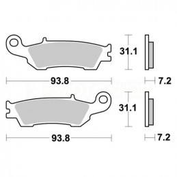 Plaquettes de frein AP Yamaha YZ 450 F 08-18 avant